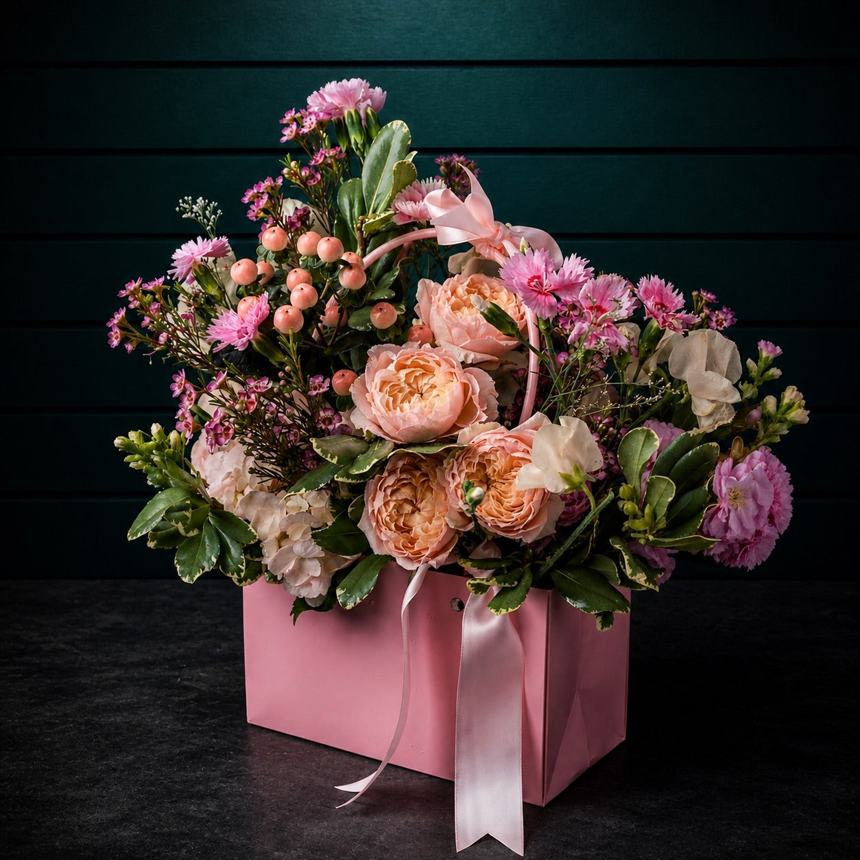 Champagne Blush — hand-crafted luxury flower arrangement | CHAROZY Floral Boutique, Brooklyn NY