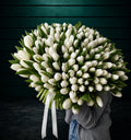 White Tulips Bouquet — hand-crafted luxury flower arrangement | CHAROZY Floral Boutique, Brooklyn NY