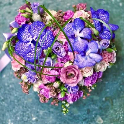Violet Heart | Luxury Purple Floral Box | Charozy NYC